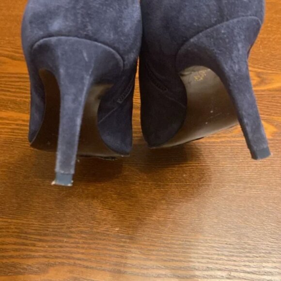 rag & bone Navy Suede Beha Ankle Boot Bootie Stiletto Heel Size 39 - Picture 10 of 10
